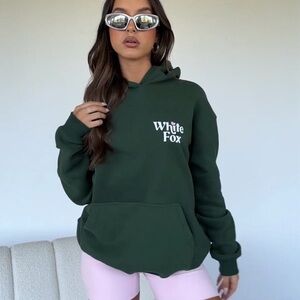 White Fox Boutique Dark Green Hoodie